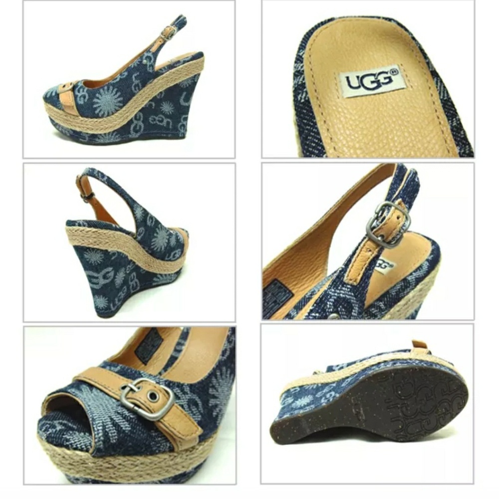 Uggs Open Toe Sandals peep wedge shoes heels pumps